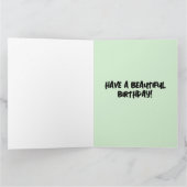 小妖精や小人妖精ガールファンタジーアート誕生日カード カード (内部)