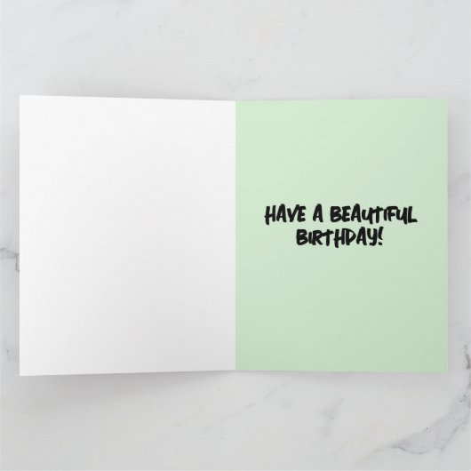 小妖精や小人妖精ガールファンタジーアート誕生日カード カード (内部)