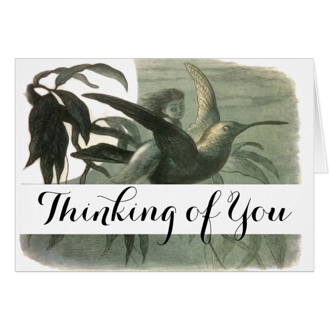 小妖精や小人妖精小人ムーンナイトシーン飛んでいるバード (正面横)