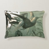 小妖精や小人妖精小人ムーンナイトシーン飛んでいるバード アクセントクッション (正面)