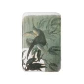 小妖精や小人妖精小人ムーンナイトシーン飛んでいるバード バスマット (正面縦)