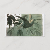 小妖精や小人妖精小人ムーンナイトシーン飛んでいるバード 名刺 (裏面)