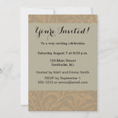 小妖精や小人妖精小人ムーンナイトシーン飛んでいるバード 招待状 (正面)