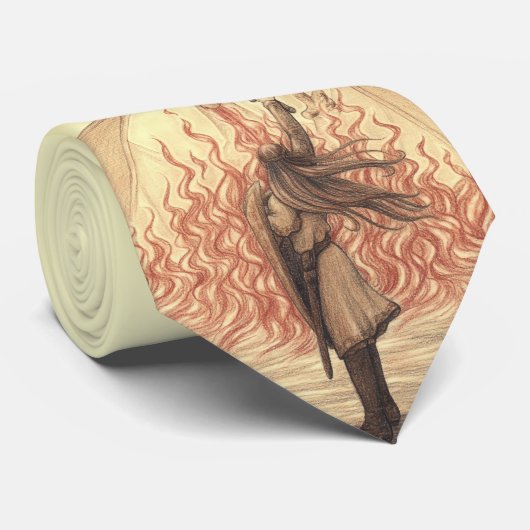 小妖精や小人対ドラゴン ネクタイ (ロール)