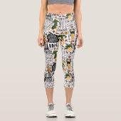 小妖精や小人引用文パターン カプリレギンス (正面)