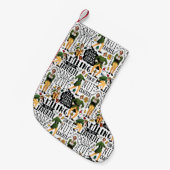 小妖精や小人引用文パターン スモールクリスマスストッキング (正面 (吊り時))