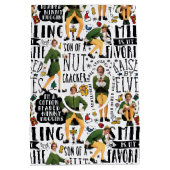 小妖精や小人引用文パターン ミディアムペーパーバッグ (裏面)