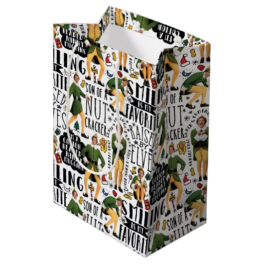 小妖精や小人引用文パターン ミディアムペーパーバッグ (裏面アングル)