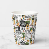 小妖精や小人引用文パターン 紙コップ (裏面)