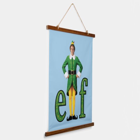 小妖精や小人映画のロゴ 吊り下げ型タペストリー (傾斜あり)