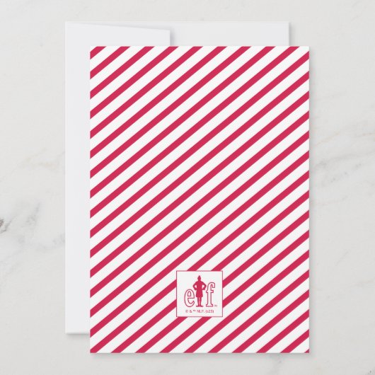 小妖精や小人映画キッズウィンター誕生日 招待状 (裏面)