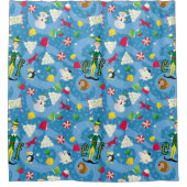 小妖精や小人漫画のパターン シャワーカーテン (正面)