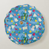 小妖精や小人漫画のパターン ラウンドクッション (裏面)