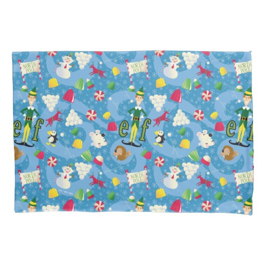 小妖精や小人漫画のパターン 枕カバー (正面)