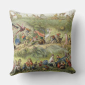 小妖精や小人王の勝利の行進、イラストレーション クッション (裏面)