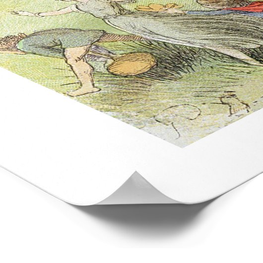 小妖精や小人王の勝利の行進、イラストレーション ポスター (角)