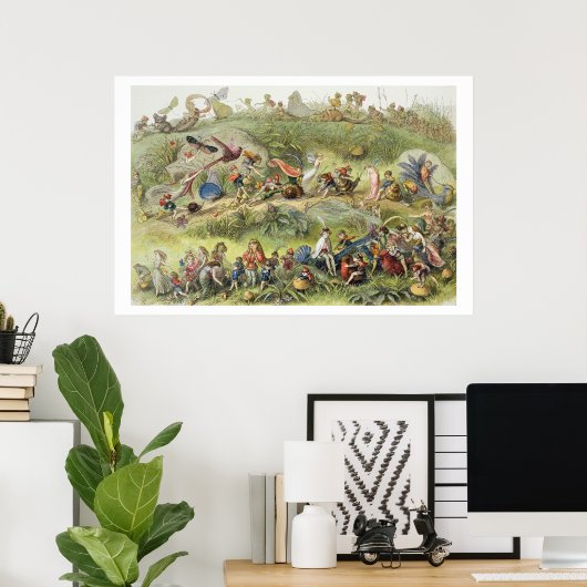 小妖精や小人王の勝利の行進、イラストレーション ポスター (ホームオフィス)