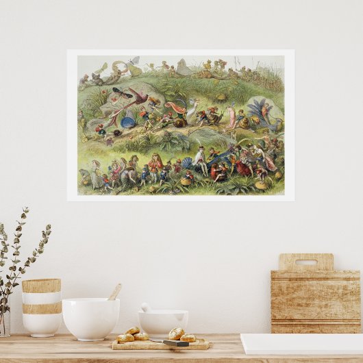 小妖精や小人王の勝利の行進、イラストレーション ポスター (キッチン)