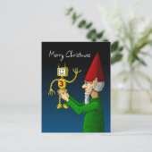 小妖精や小人玩具ロボット ポストカード (スタンド正面)