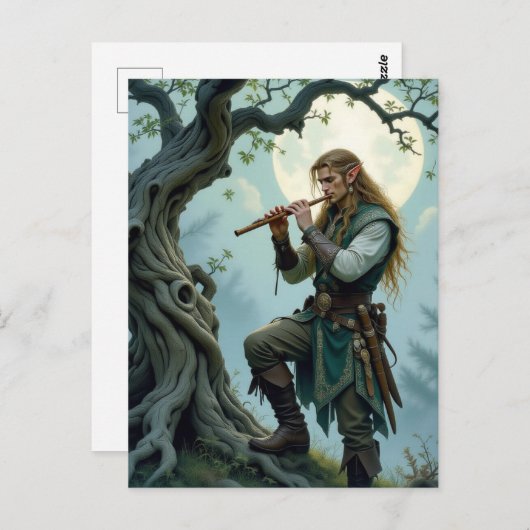 小妖精や小人笛 ポストカード (正面/裏面)