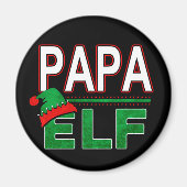 小妖精や小人系 |パパ小妖精や小人クリスマスの休日#TeamElf マグネット (正面)