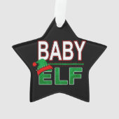 小妖精や小人系 |ベビー小妖精や小人クリスマスホリデー#TeamElf オーナメント (裏面)