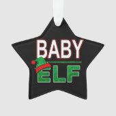 小妖精や小人系 |ベビー小妖精や小人クリスマスホリデー#TeamElf オーナメント (正面)