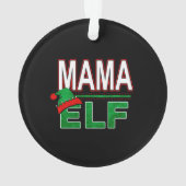 小妖精や小人系 |ママ小妖精や小人クリスマスホリデー#TeamElf オーナメント (裏面)