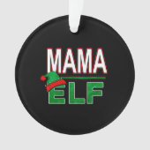 小妖精や小人系 |ママ小妖精や小人クリスマスホリデー#TeamElf オーナメント (正面)