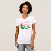 小妖精や小人系 |ママ小妖精や小人クリスマスホリデー#TeamElf Tシャツ (正面フル)
