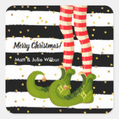 小妖精や小人脚（小） スクエアシール (正面)