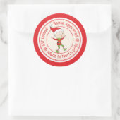 小妖精や小人試験サンタ認定北極 ラウンドシール (バッグ)