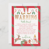小妖精や小人警告行動の小妖精や小人に対す警告る通知 招待状 (正面)