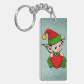 小妖精や小人赤いハート キーホルダー (正面左)
