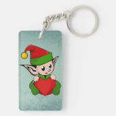 小妖精や小人赤いハート キーホルダー (裏面)