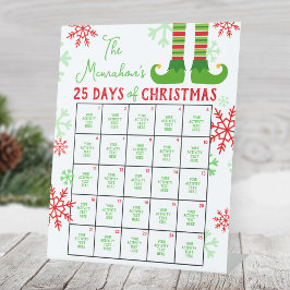 小妖精や小人足25日のクリスマス活動 台座サイン