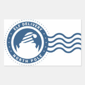 小妖精や小人送達北極 長方形シール (正面)