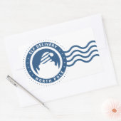 小妖精や小人送達北極 長方形シール (封筒)