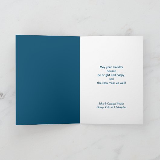 小妖精や小人雪だるまレトロクリスマスカード シーズンカード (内部)