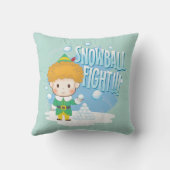 小妖精や小人雪合戦に相乗り！ クッション (裏面)