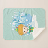 小妖精や小人雪合戦に相乗り！ シェルパブランケット (正面(横))