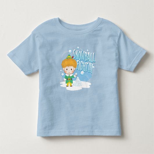 小妖精や小人雪合戦に相乗り！ トドラーTシャツ (正面)