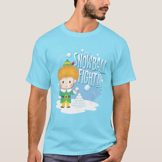小妖精や小人雪合戦に相乗り！ Tシャツ (正面)