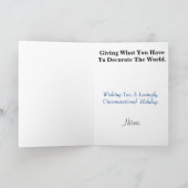 小妖精や小人飾の木と手錠カード シーズンカード (内部)