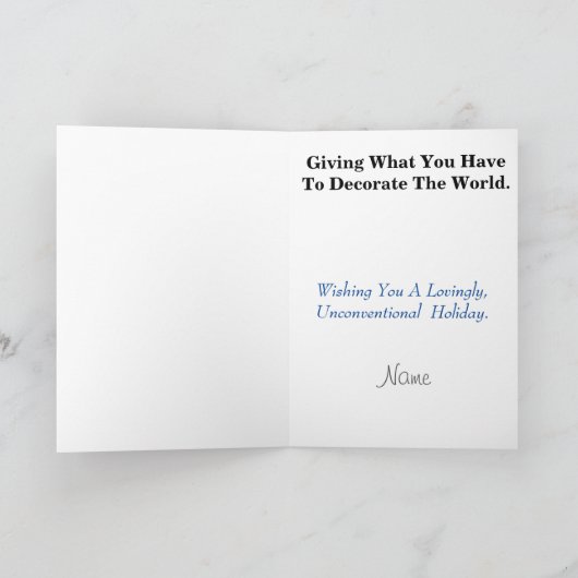 小妖精や小人飾の木と手錠カード シーズンカード (内部)