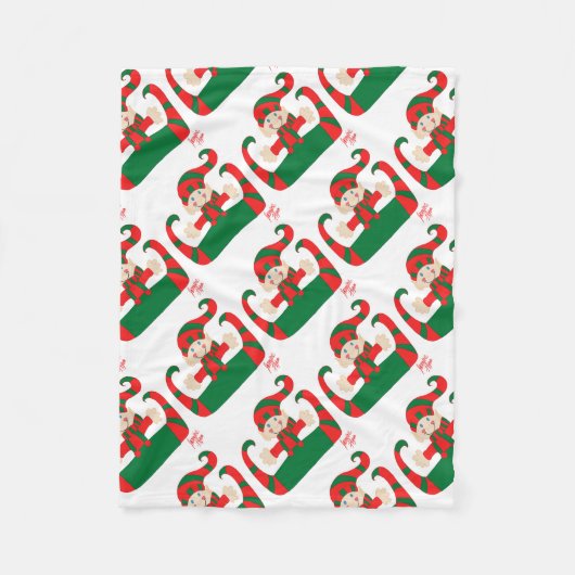 小妖精や小人1 フリースブランケット (正面)