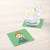 小妖精や小人 |かわいい友だち スクエアペーパーコースター (インサイチュ)