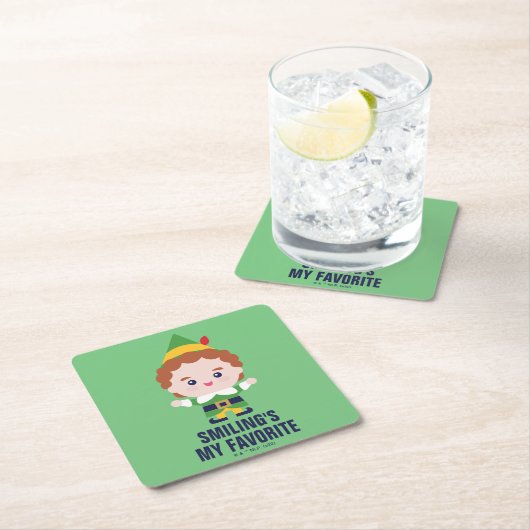 小妖精や小人 |かわいい友だち スクエアペーパーコースター (インサイチュ)