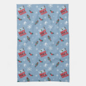 小妖精や小人「くるみ割りの子」冬のパターン キッチンタオル (縦)