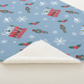 小妖精や小人「くるみ割りの子」冬のパターン シェルパブランケット (3/4)